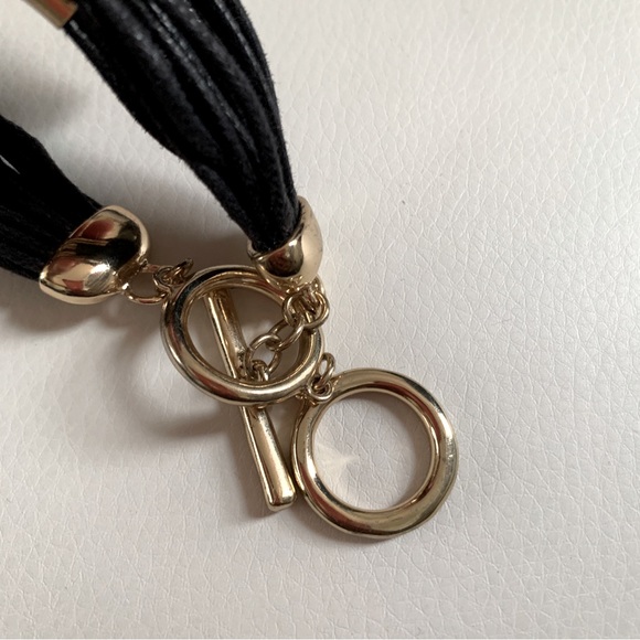 Black and Gold Corded Bracelet Fashion Jewelry by Time and Tru - Picture 3 of 4